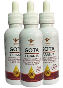 3 Frascos Gota Laranja