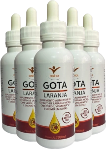 5 Frascos Gota Laranja